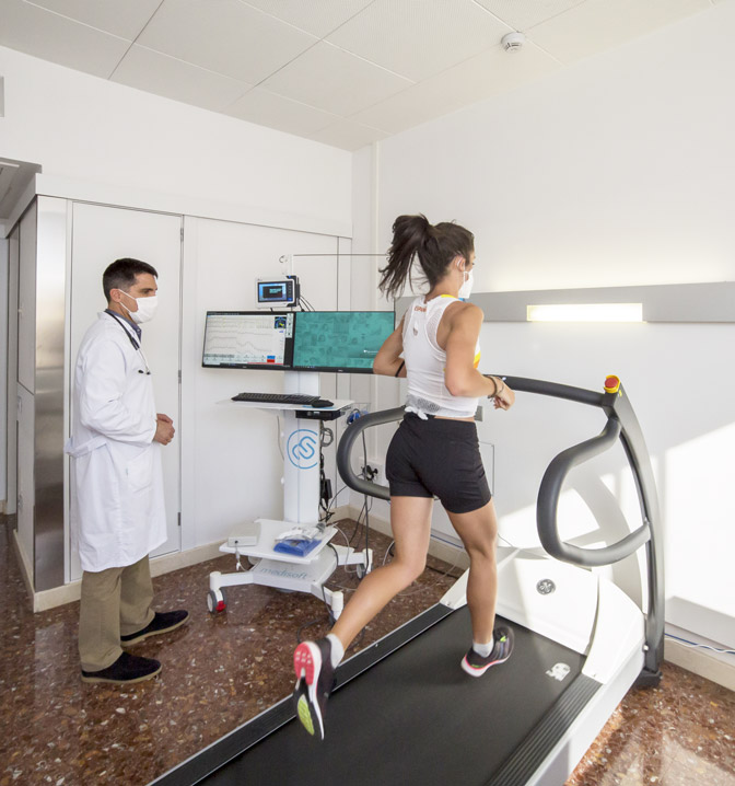 Ergometría en la unidad de medicina deportiva de Sport IT, Barcelona